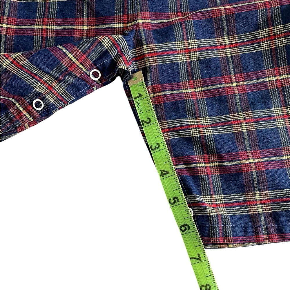 Vintage Toddle Time Penneys Plaid Kids Overalls Size 1 - Picture 6 of 8